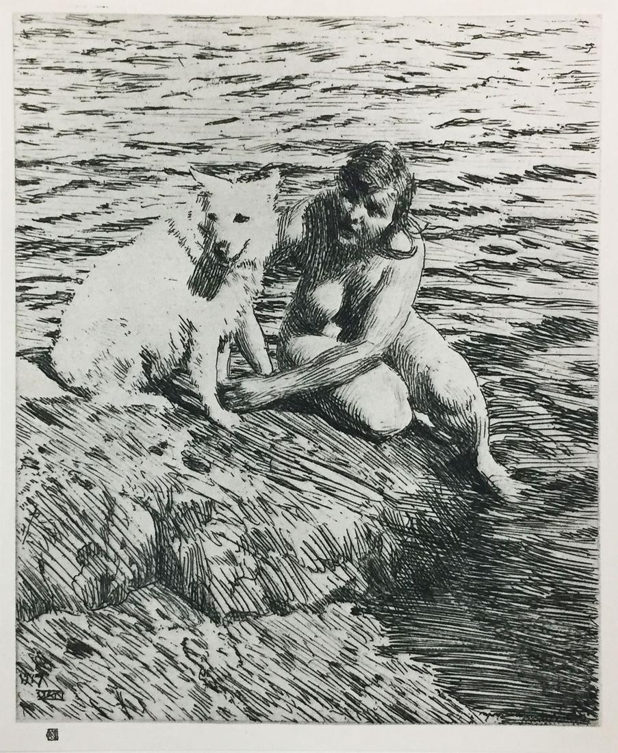 Anders Zorn - Sappho: Artist: Anders Zorn Title: Sappho Year: 1925 Dimensions: 12 1/4in. by 9 1/2in. Edition: From the Rare Limited Edition Publisher: The Studio London Su