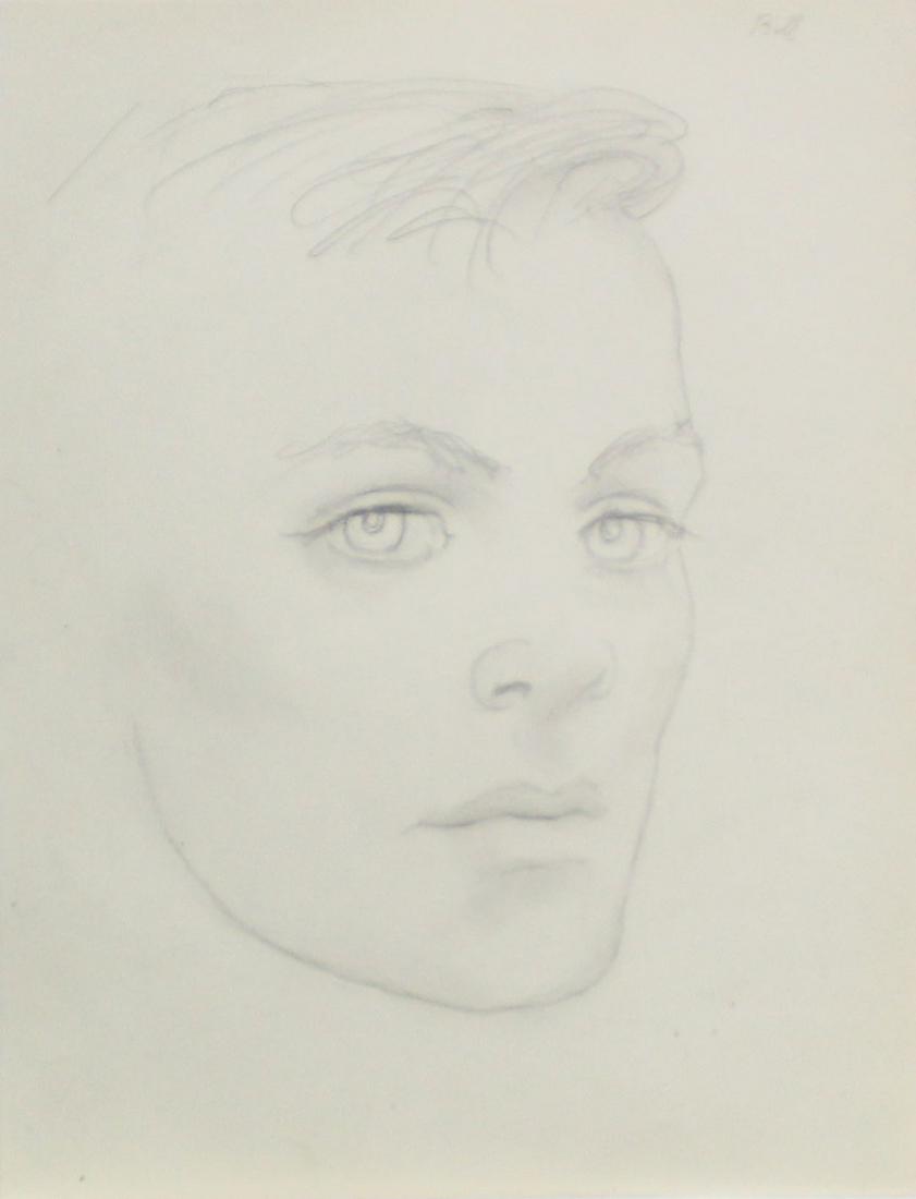 Emlen Etting - Bill: Artist: Emlen Etting Title: Bill Dimensions: 8 1/8in. by 10 1/2in. Edition: Unique One of a Kind Artwork Suite: Heads of Boys Medium: Original Pencil on Paper</
