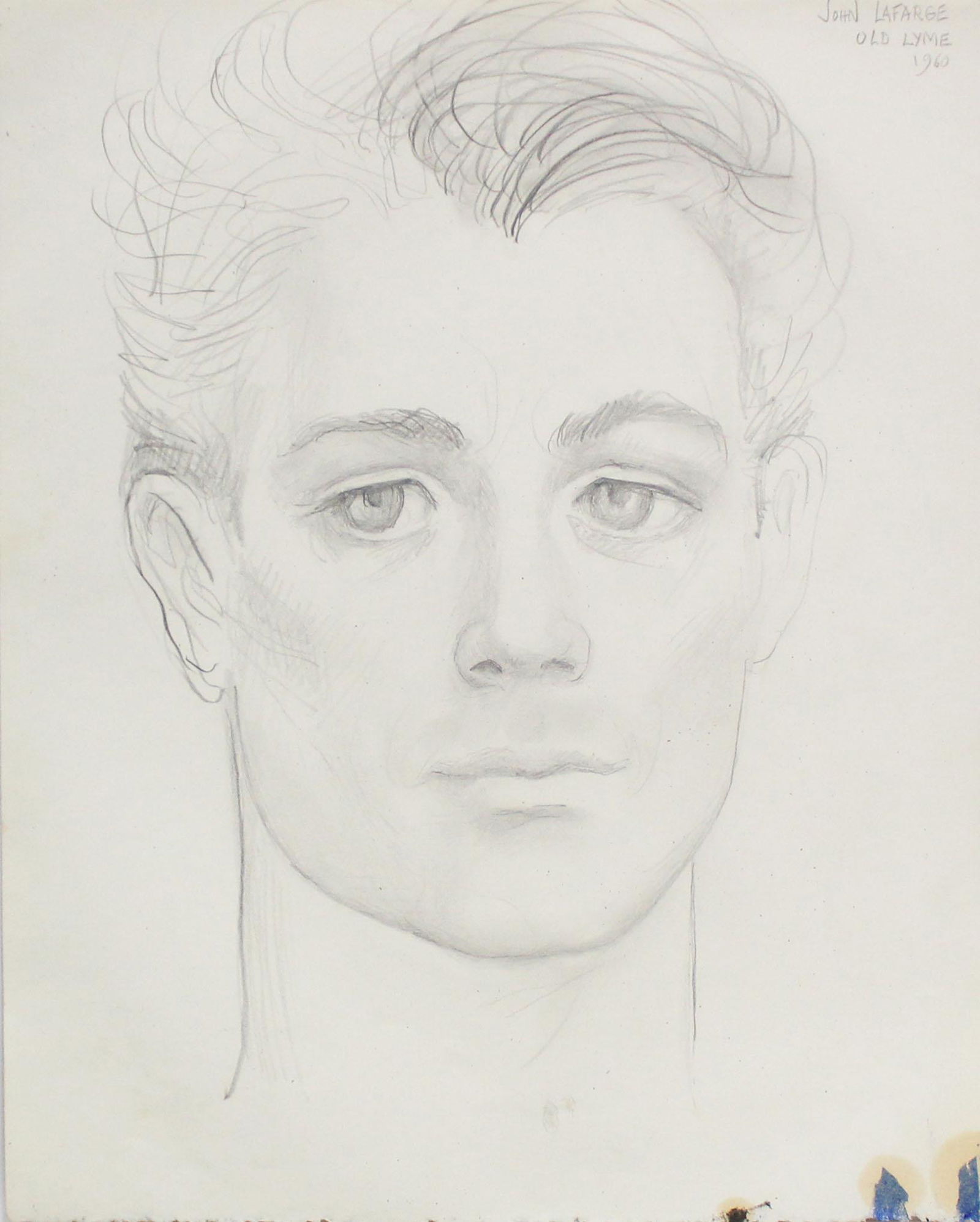 Emlen Etting - John Lafarg: Artist: Emlen Etting Title: John Lafarg Year: 1960 Dimensions: 10in. by 12 3/4in. Edition: Unique One of a Kind Artwork Suite: Heads of Boys Medium:<