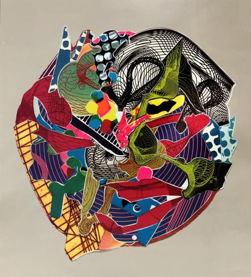 Frank Stella - Dubiaxo: Artist: Frank Stella Title: Dubiaxo Year: 1996 Dimensions: 11.75in. by 8.75in. Edition: From the rare limited edition Publisher: Tyler Graphics Ltd.
