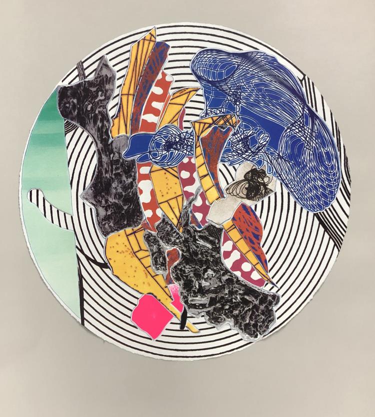 Frank Stella - Egyplosis: Artist: Frank Stella Title: Egyplosis Year: 1996 Dimensions: 11.75in. by 8.75in. Edition: From the rare limited edition Publisher: Tyler Graphics Ltd. <