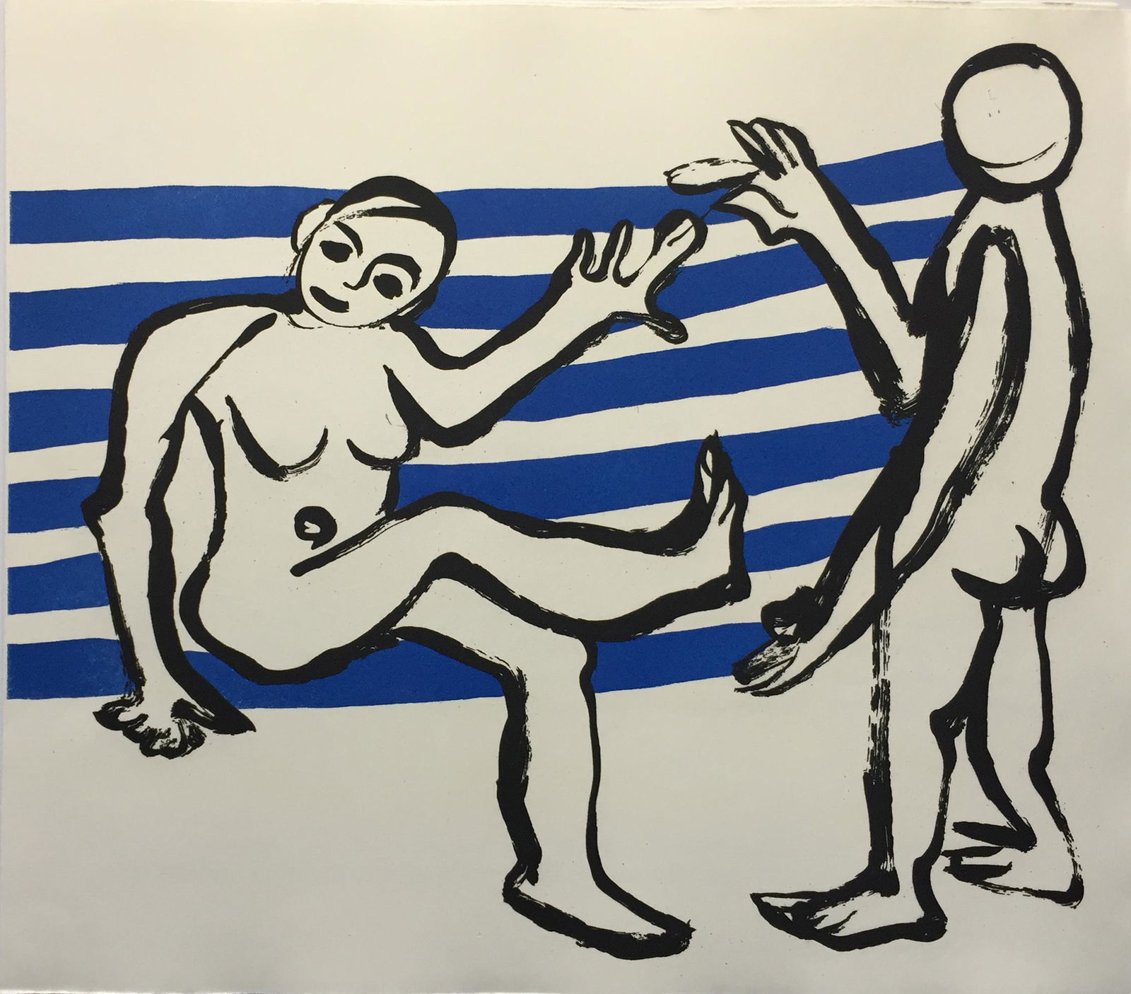 Alexander Calder - Untitled (Figures with Blue Stripes) (1 of 1)