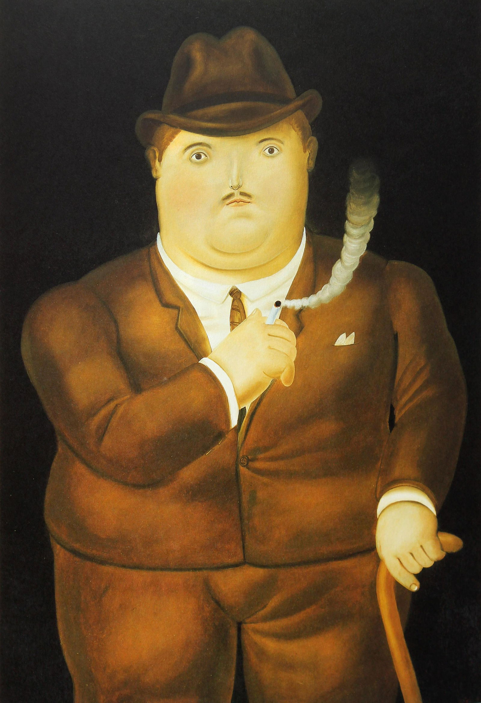 Fernando Botero (after) - Man Smoking: Artist: Fernando Botero (after) Title: Man Smoking Year: 1983 Dimensions: 16in. by 12in. Edition: From the limited edition of 200 Publisher: Harry N. Abrams Inc