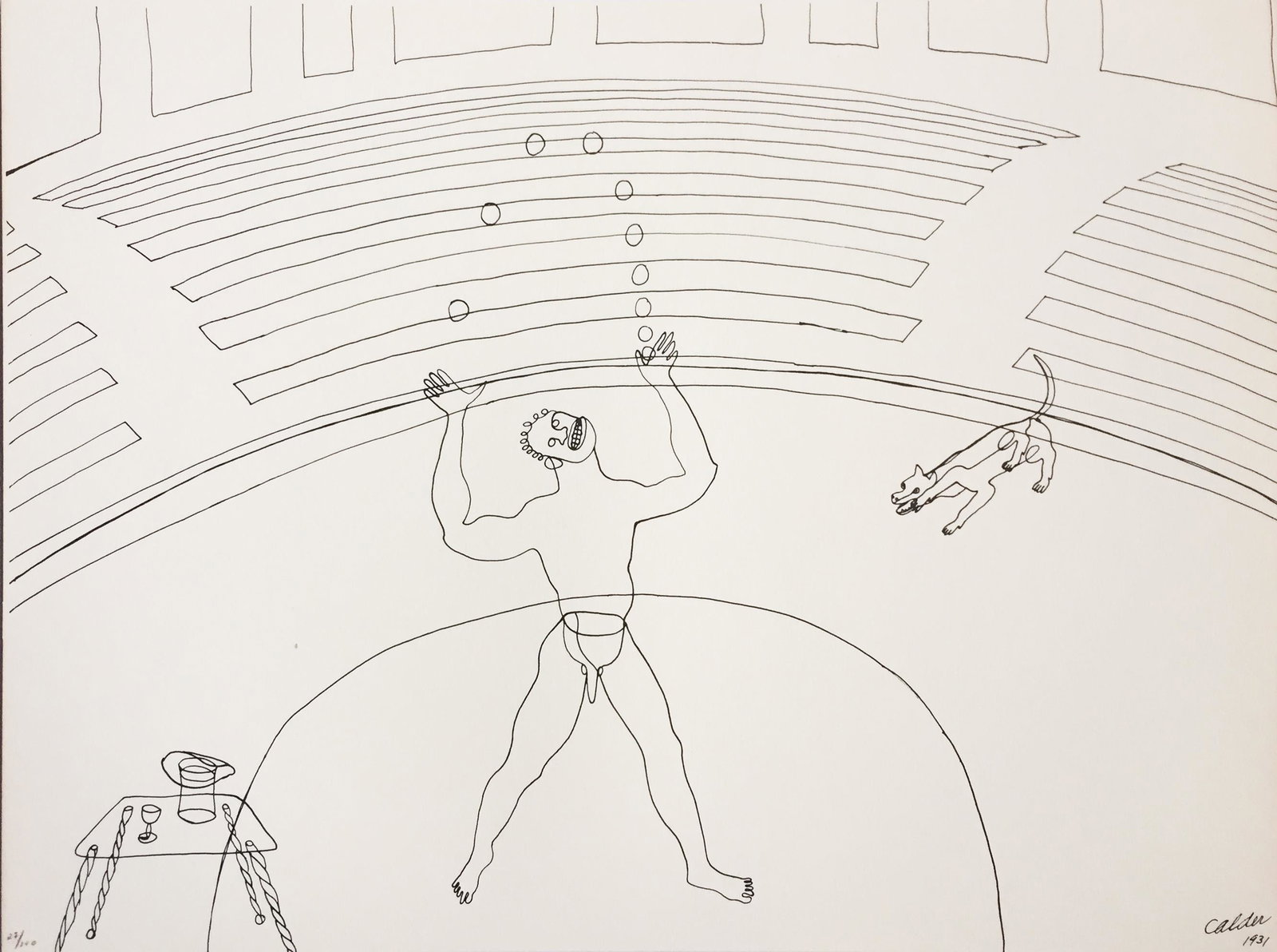 Alexander Calder (after) - Untitled (Juggler) from "16: Artist: Alexander Calder (after) Title: Untitled (Juggler) from "16 Circus Drawings" Year: 1964 Dimensions: 13in. by 17in. Edition: From the rare limited edition of 100 <