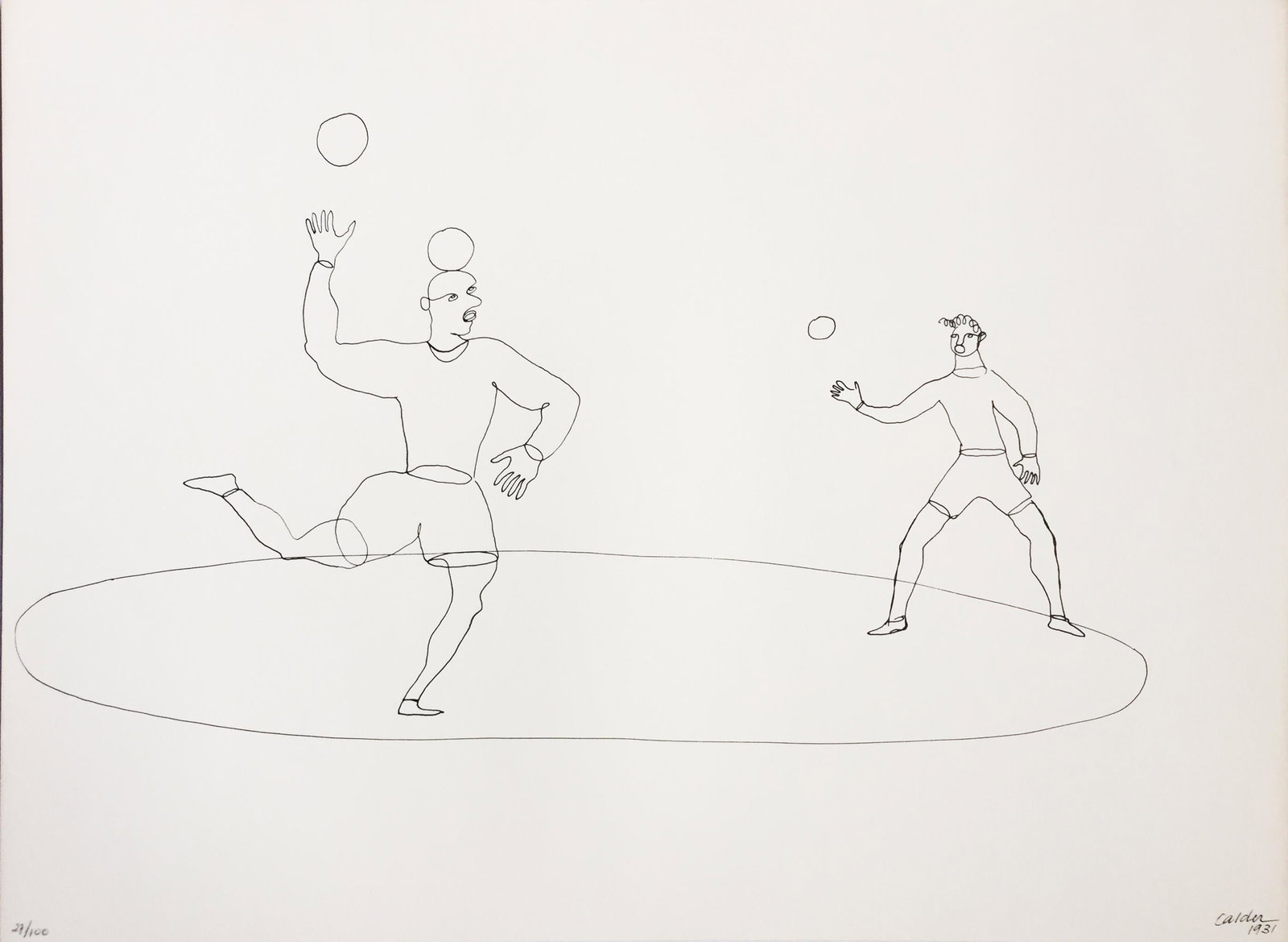 Alexander Calder (after) - Untitled (Jugglers) from "16: Artist: Alexander Calder (after) Title: Untitled (Jugglers) from "16 Circus Drawings" Year: 1964 Dimensions: 13in. by 17in. Edition: From the rare limited edition of 100