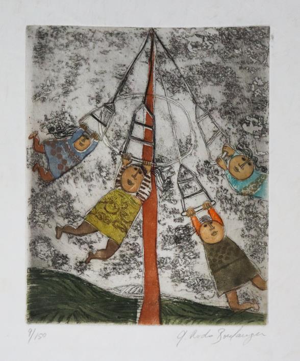 Graciela Rodo Boulanger - PASO-VOLANTE: Artist: Graciela Rodo Boulanger Title: PASO-VOLANTE Year: 1990 Dimensions: 13in. by 20in. Edition: From the rare and limited edition of 150 Publisher: Paris MCM