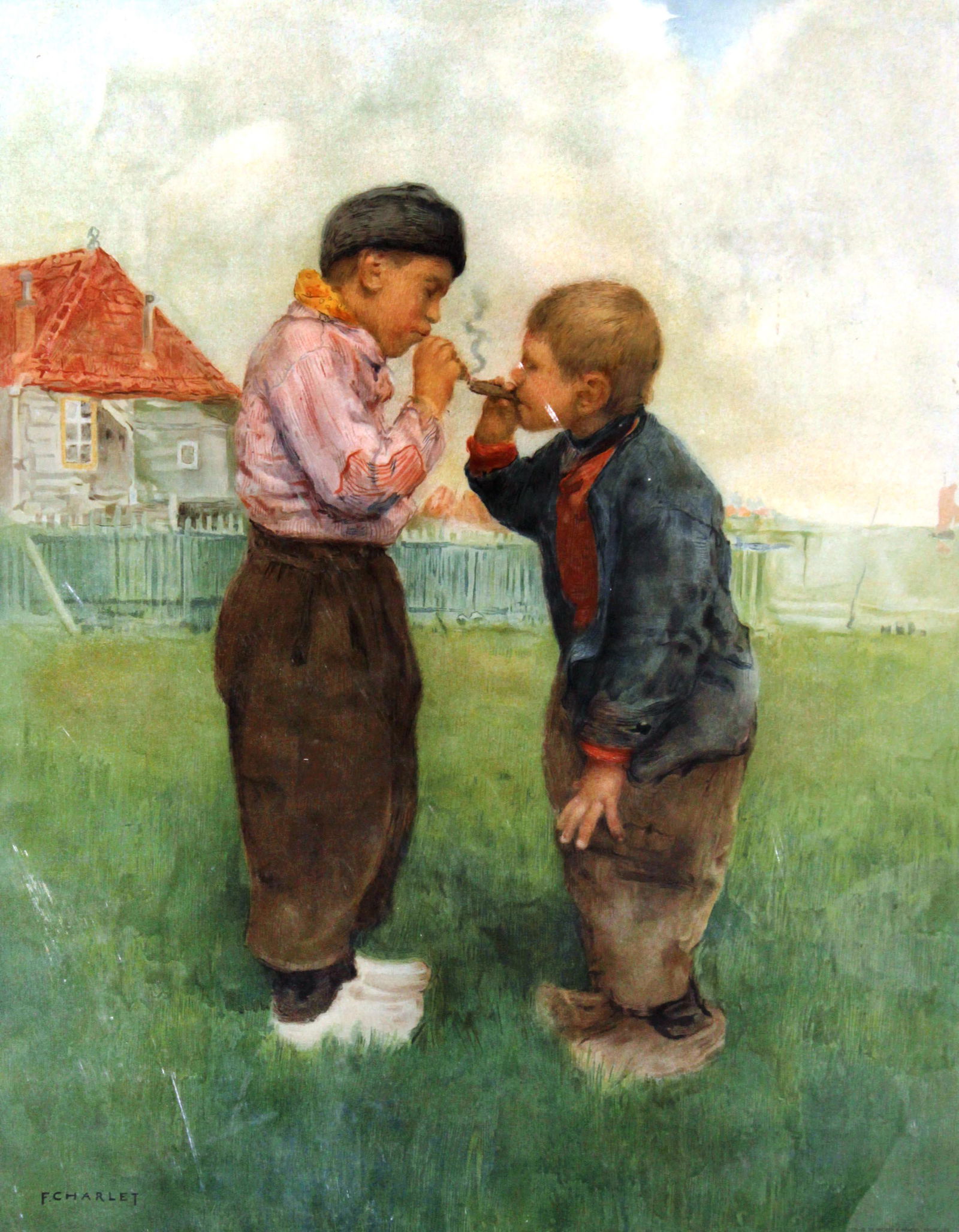 Frantz Charlet - The Cigar Smokers in Volendam