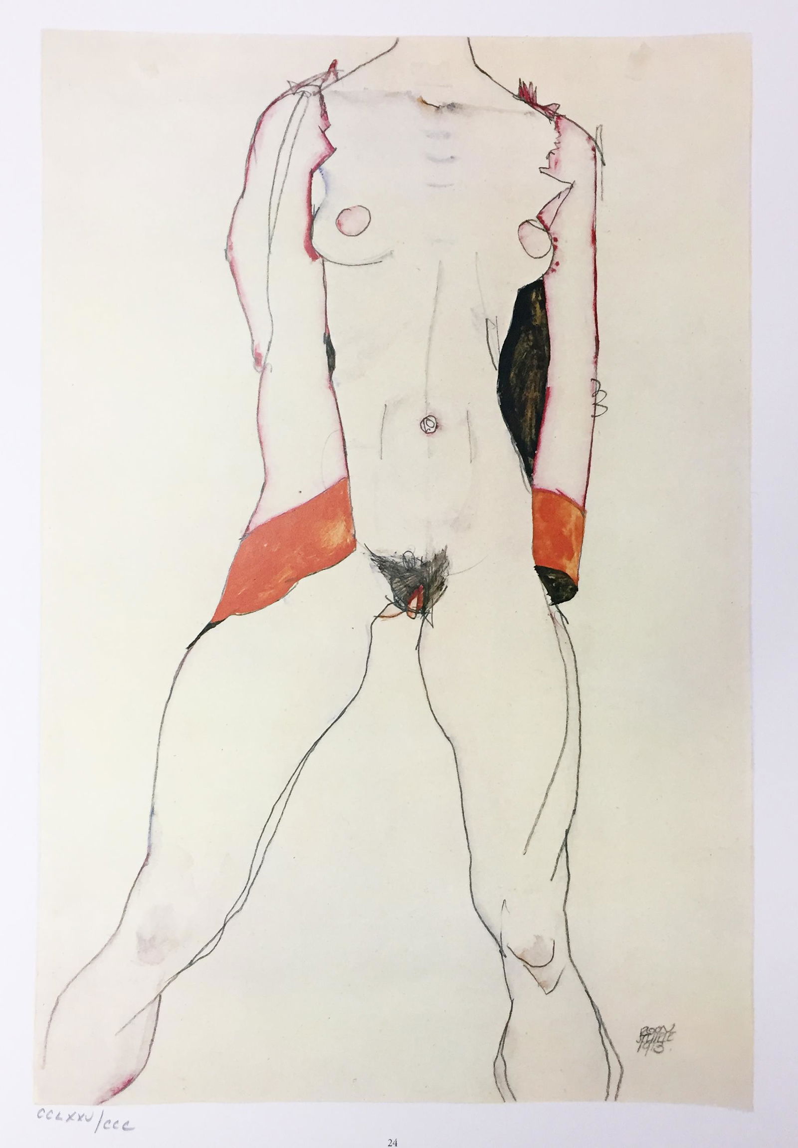 Egon Schiele (After) - Nude Torso 1913: Artist: Egon Schiele (After) Title: Nude Torso 1913 Year: 1982 Dimensions: 16 1/4in. by 12 1/8in. Publisher: Mazzotta 1982 Suite: Erotic Drawings M