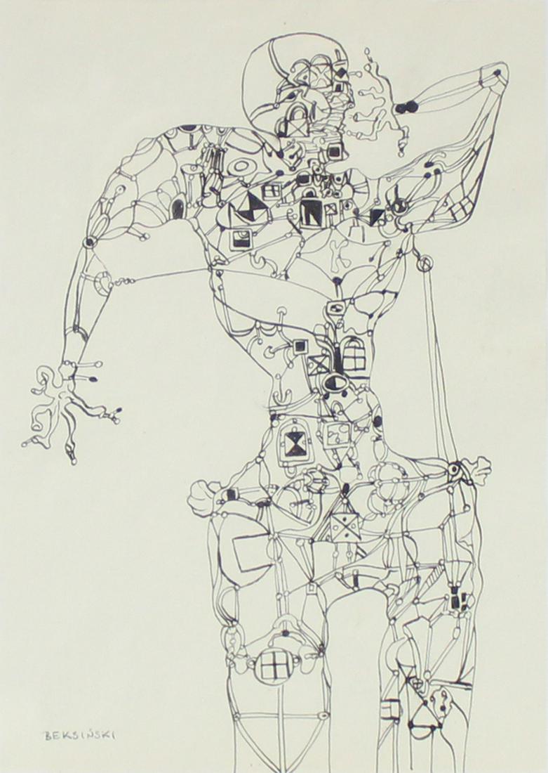 Zdzislaw Beksinski (Attributed) - Studium Postaci (1 of 1)