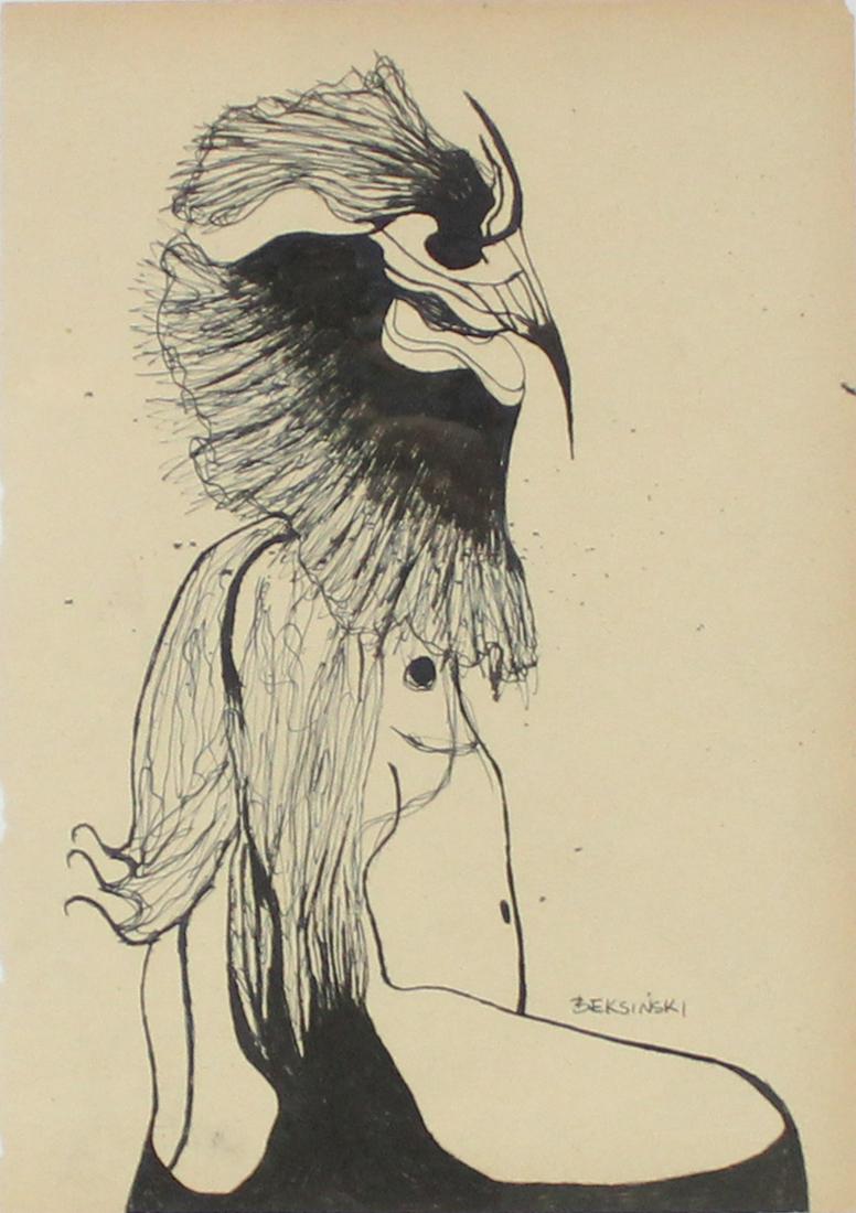 Zdzislaw Beksinski (Attributed) - Studium Postaci II (1 of 1)