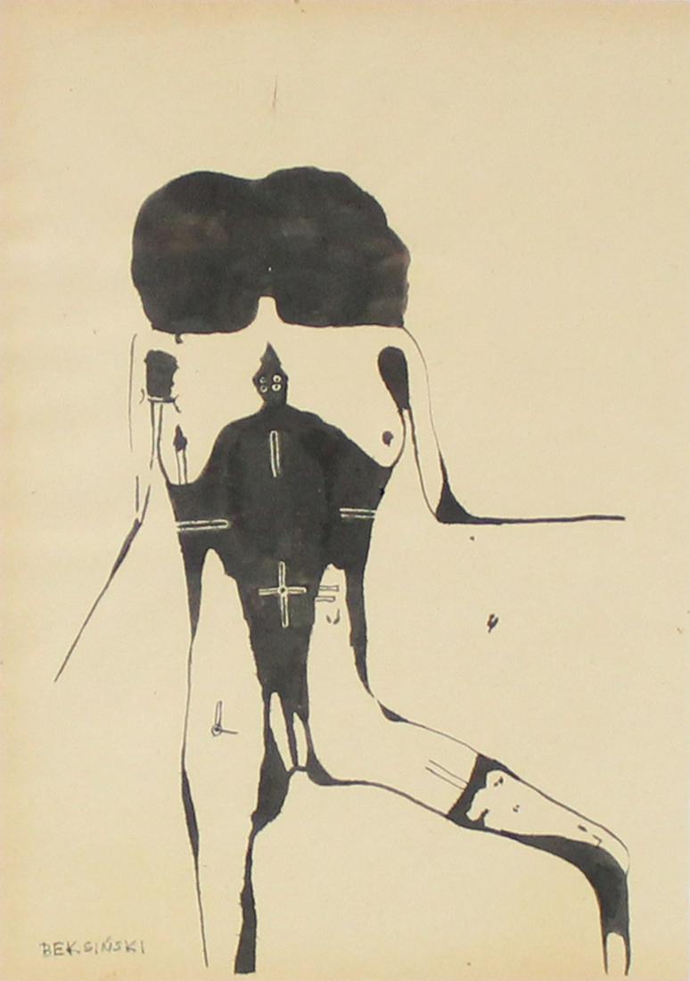 Zdzislaw Beksinski (Attributed) - Studium Postaci III (1 of 1)