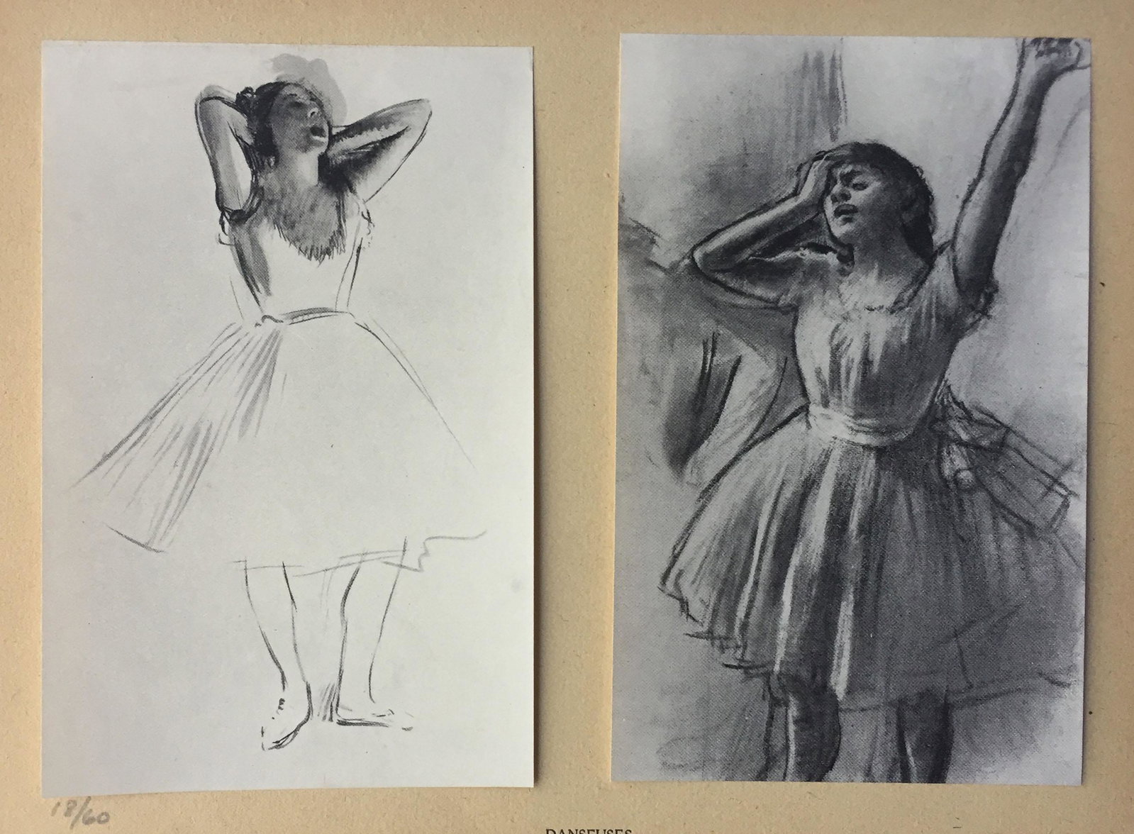 Edgar Degas (after) - Danseuses: Artist: Edgar Degas (after) Title: Danseuses Year: 1919 Dimensions: 7.5in. by 10in. Edition: from the rare limited edition of 60 Publisher: Imprimerie J. Langlo