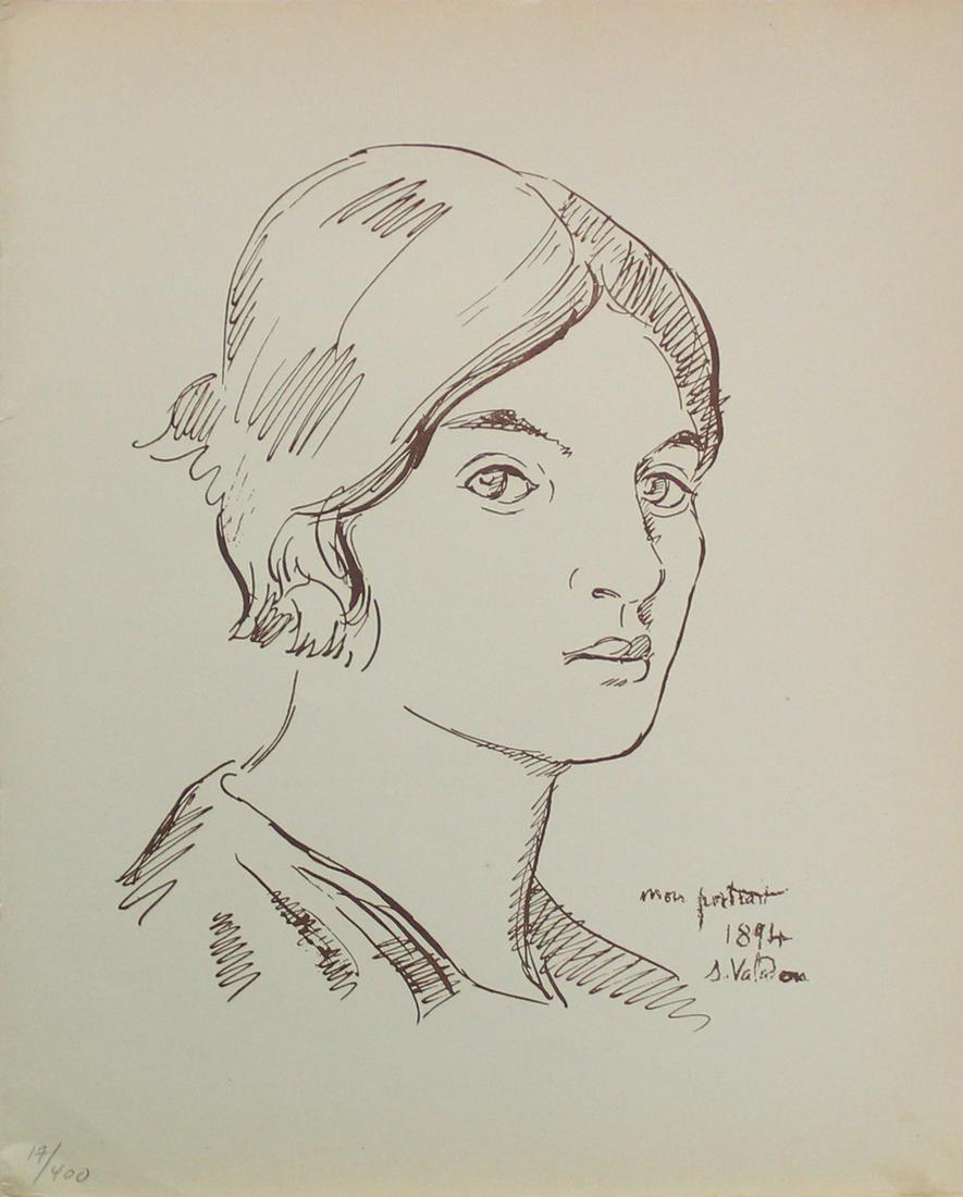 Suzanne Valadon (After) - Son Portrait: Artist: Suzanne Valadon (After) Title: Son Portrait Year: 1947 Dimensions: 9 1/4in. by 7 1/4in. Edition: From the Rare Limited Edition of 400 Publisher: Edition