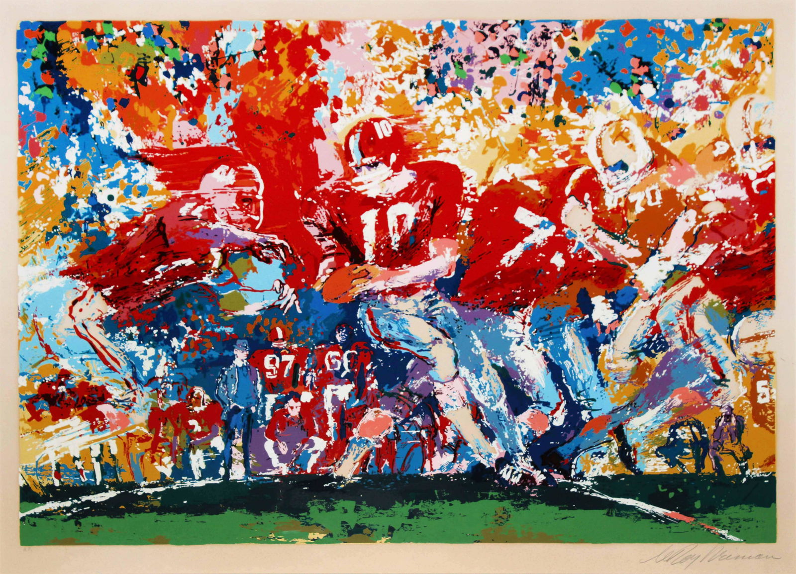 LeRoy Neiman - Alabama Handoff (1 of 3)