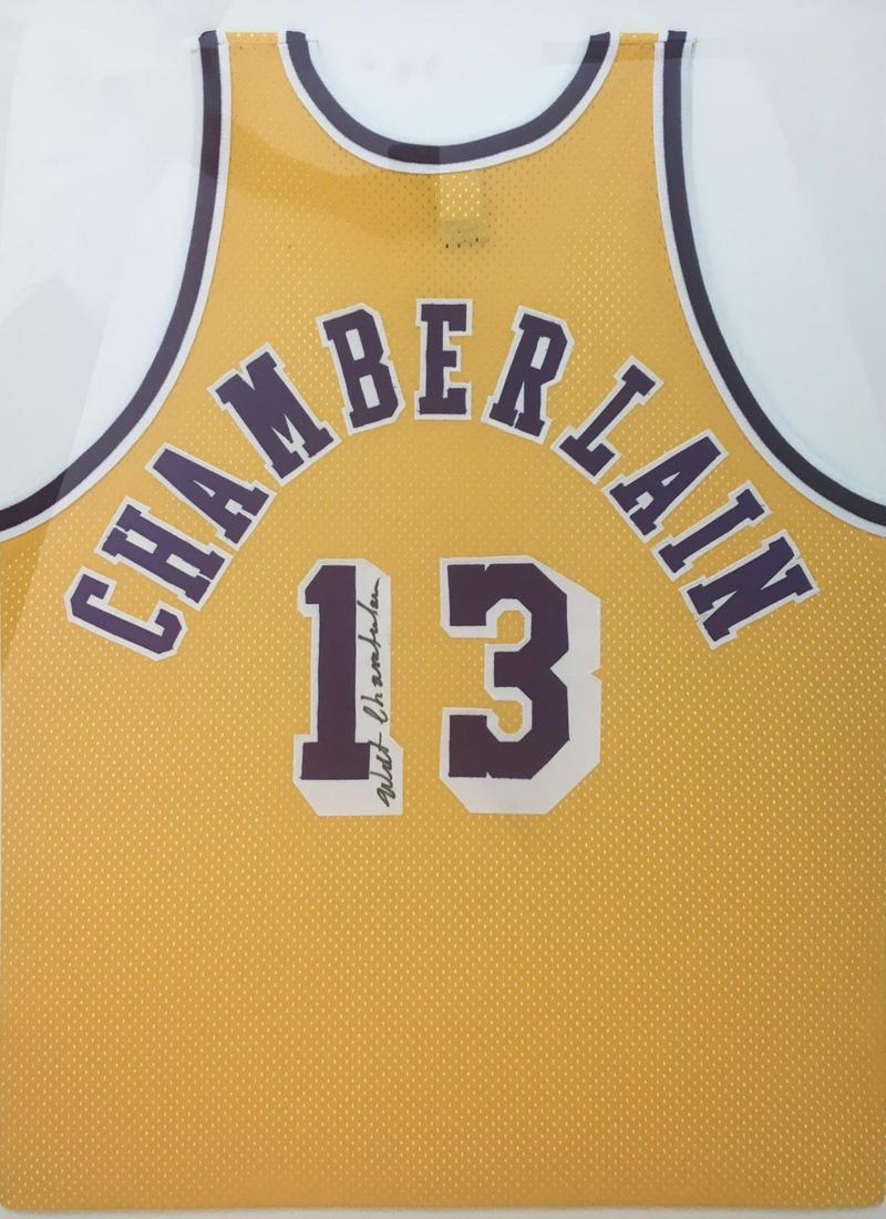 Wilt Chamberlain Lakers autographed jersey