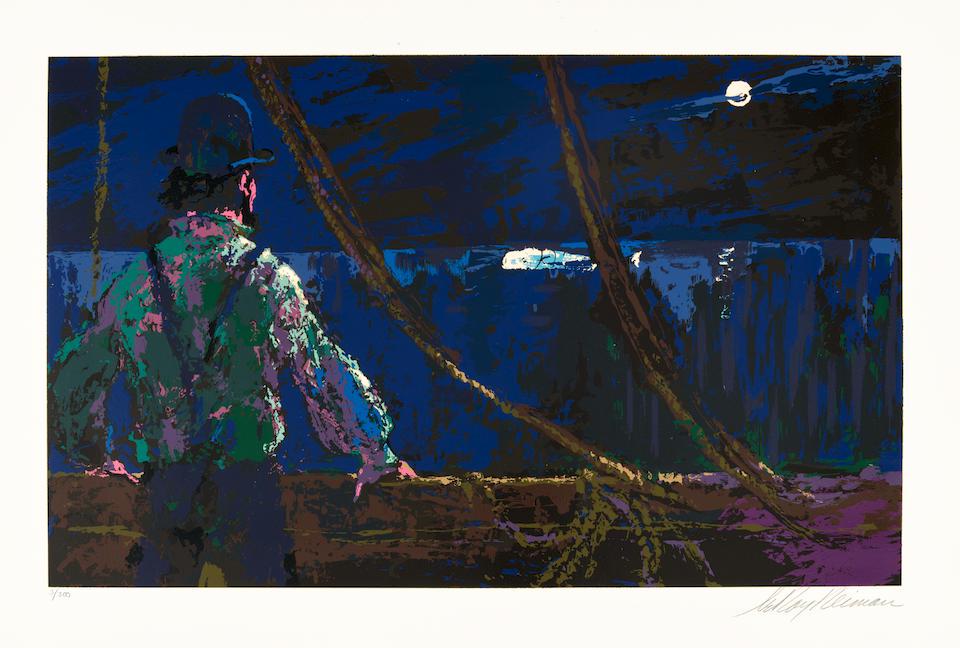 Leroy Neiman - Moby Dick III: Artist: Leroy Neiman Title: Moby Dick III Year: 1977 Dimensions: 36in. by 25in. Edition: Number 3 from the Limited Edition of 300 Suite: Moby Dick Me