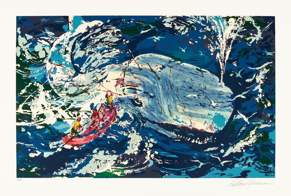 Leroy Neiman - Moby Dick IV: Artist: Leroy Neiman Title: Moby Dick IV Year: 1977 Dimensions: 36in. by 25in. Edition: Number 3 from the Limited Edition of 300 Suite: Moby Dick Med