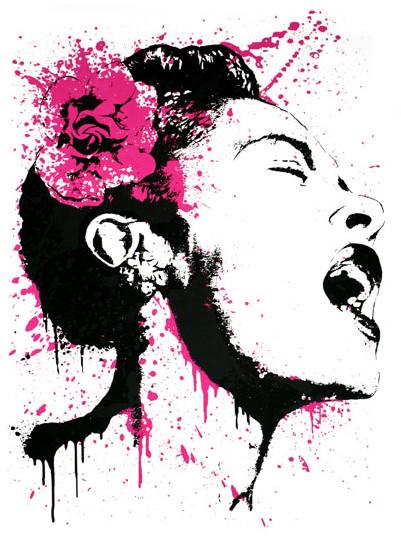 Mr. Brainwash - Lady Day: Artist: Mr. Brainwash Title: Lady Day Year: 2009 Dimensions: 30in. by 22in. Edition: From the Rare Limited Edition of 50 Publisher: Mr. Brainwash Med