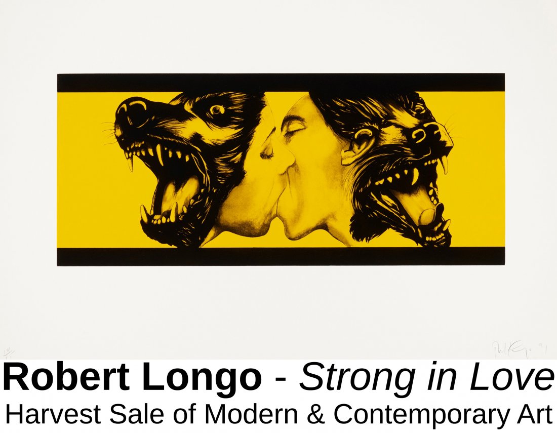 Robert Longo - Strong in Love (Yellow): Artist: Robert Longo Title: Strong in Love (Yellow) Year: 1989-91 Dimensions: 28 3/8in. by 34 7/8in. Edition: From the Rare Limited Edition of 15 Medium: Origin
