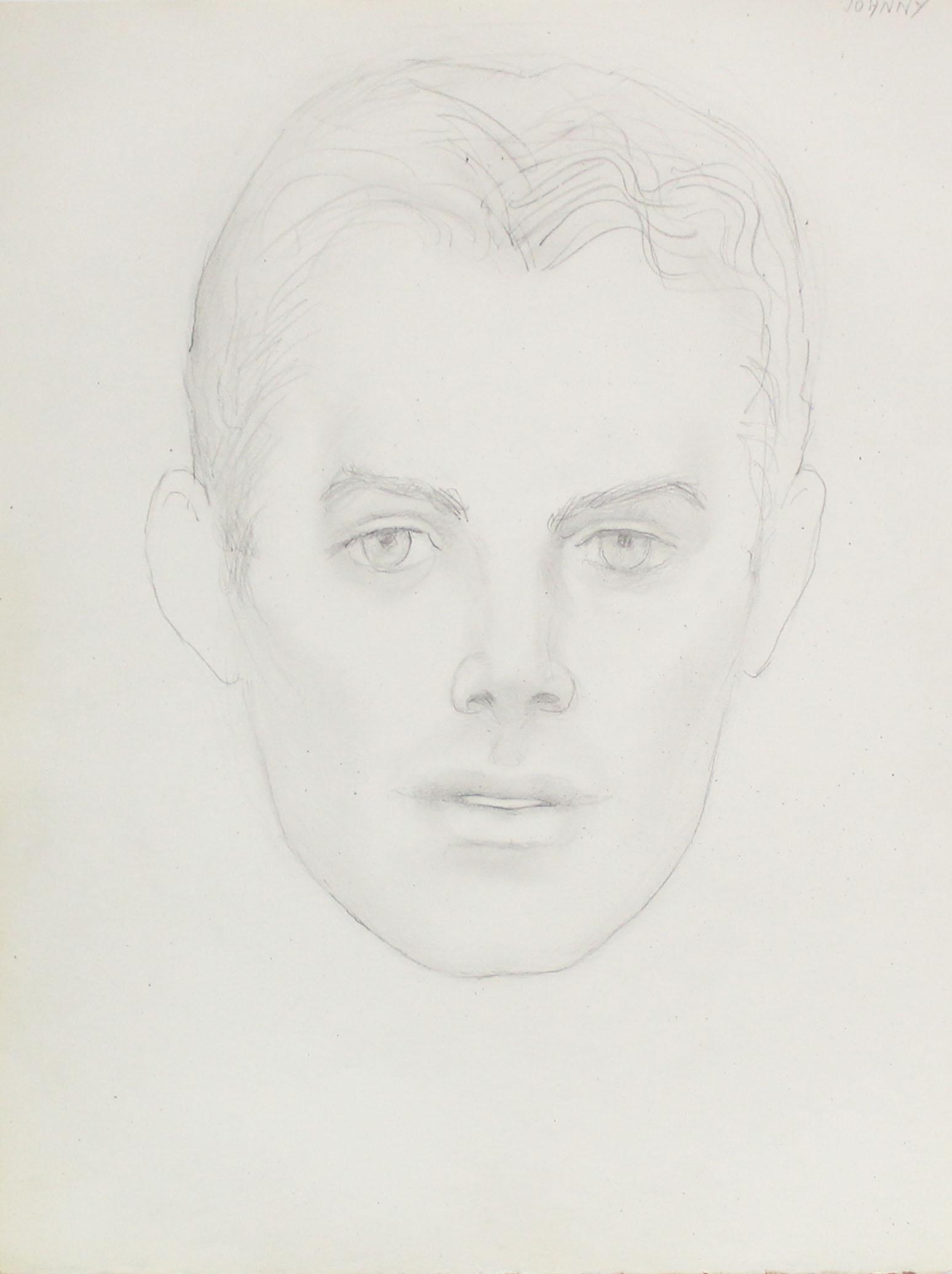 Emlen Etting - Johnny: Artist: Emlen Etting Title: Johnny Dimensions: 10in. by 12 3/4in. Edition: Unique One of a Kind Artwork Suite: Heads of Boys Medium: Original Pencil on Paper