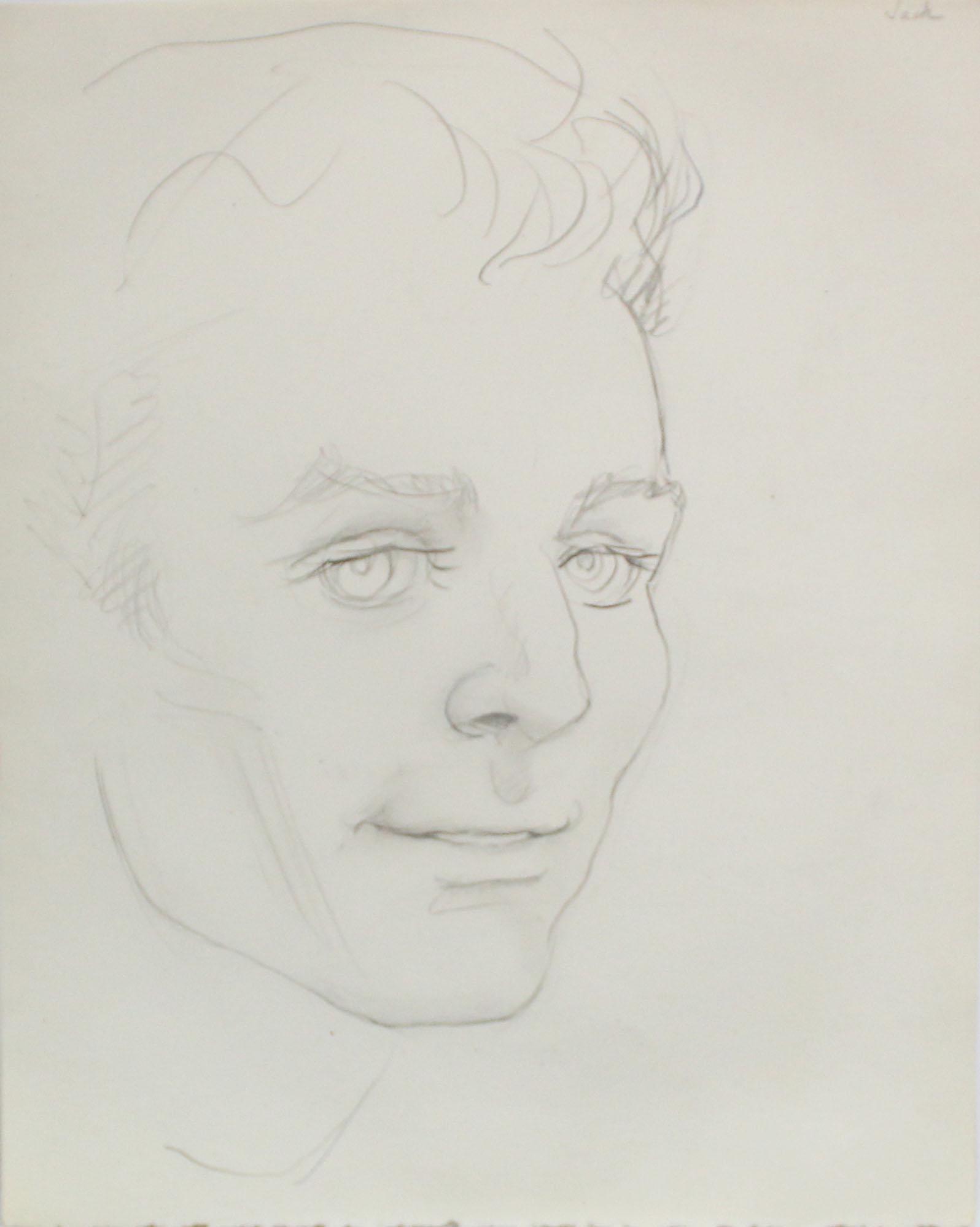 Emlen Etting - Jack: Artist: Emlen Etting Title: Jack Dimensions: 10in. by 12 3/4in. Edition: Unique One of a Kind Artwork Suite: Heads of Boys Medium: Original Pencil on Paper