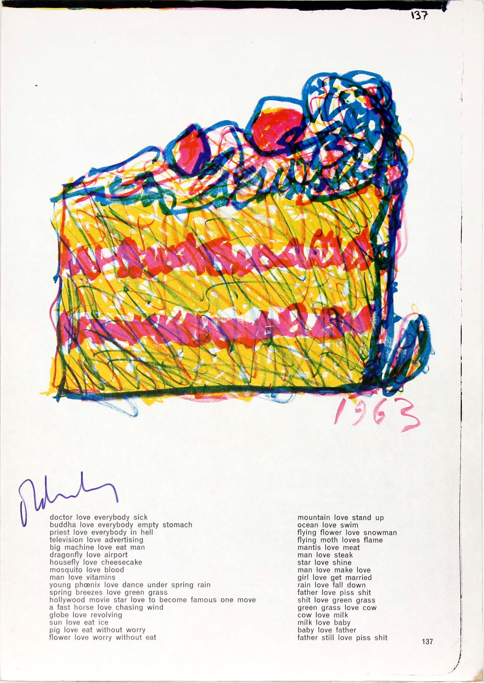 Claes Oldenburg - Slice of Cake from "One Cent Life" (1 of 1)