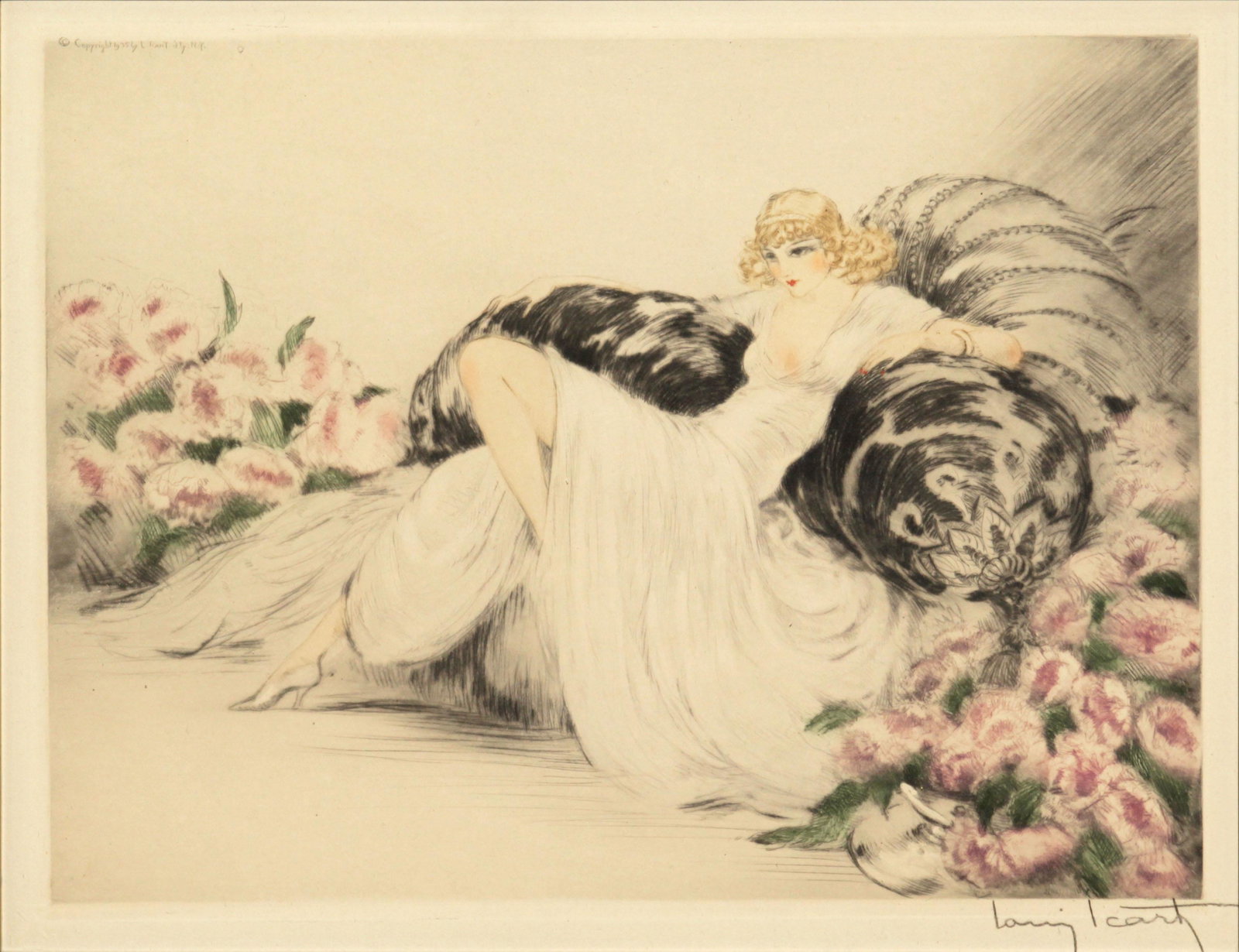 Louis Icart - Peonies (1 of 2)