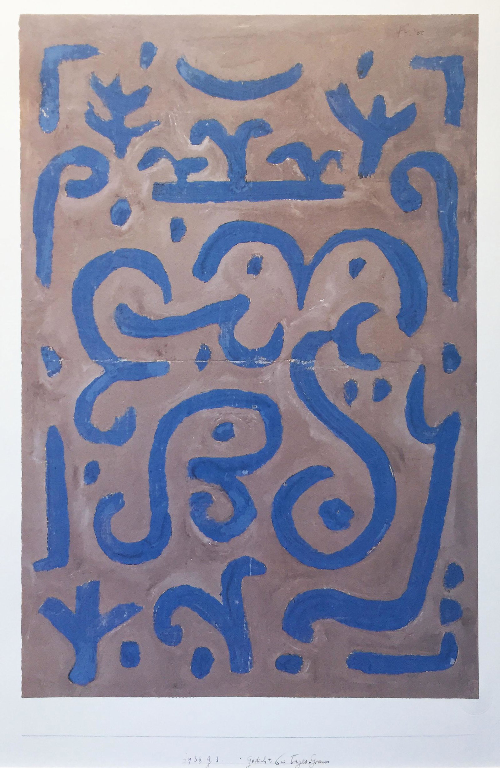 Paul Klee (After) - Gedicht Bei Tages-Grauen: Artist: Paul Klee (After) Title: Gedicht Bei Tages-Grauen Year: 1988 Dimensions: 26 1/2in. by 19 1/8in. Edition: From the Rare Limited Edition of 1000 Publisher: