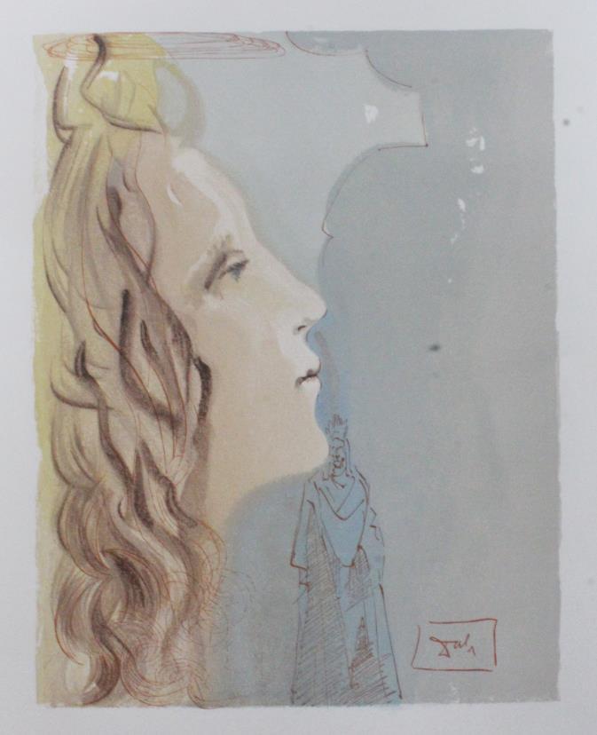 Salvador Dali - The Ascent to Venus: Artist: Salvador Dali Title: The Ascent to Venus Year: 1964 Dimensions: 13in. by 10in. Edition: A unique and original artwork Publisher: Edizion Pregiate Roma</