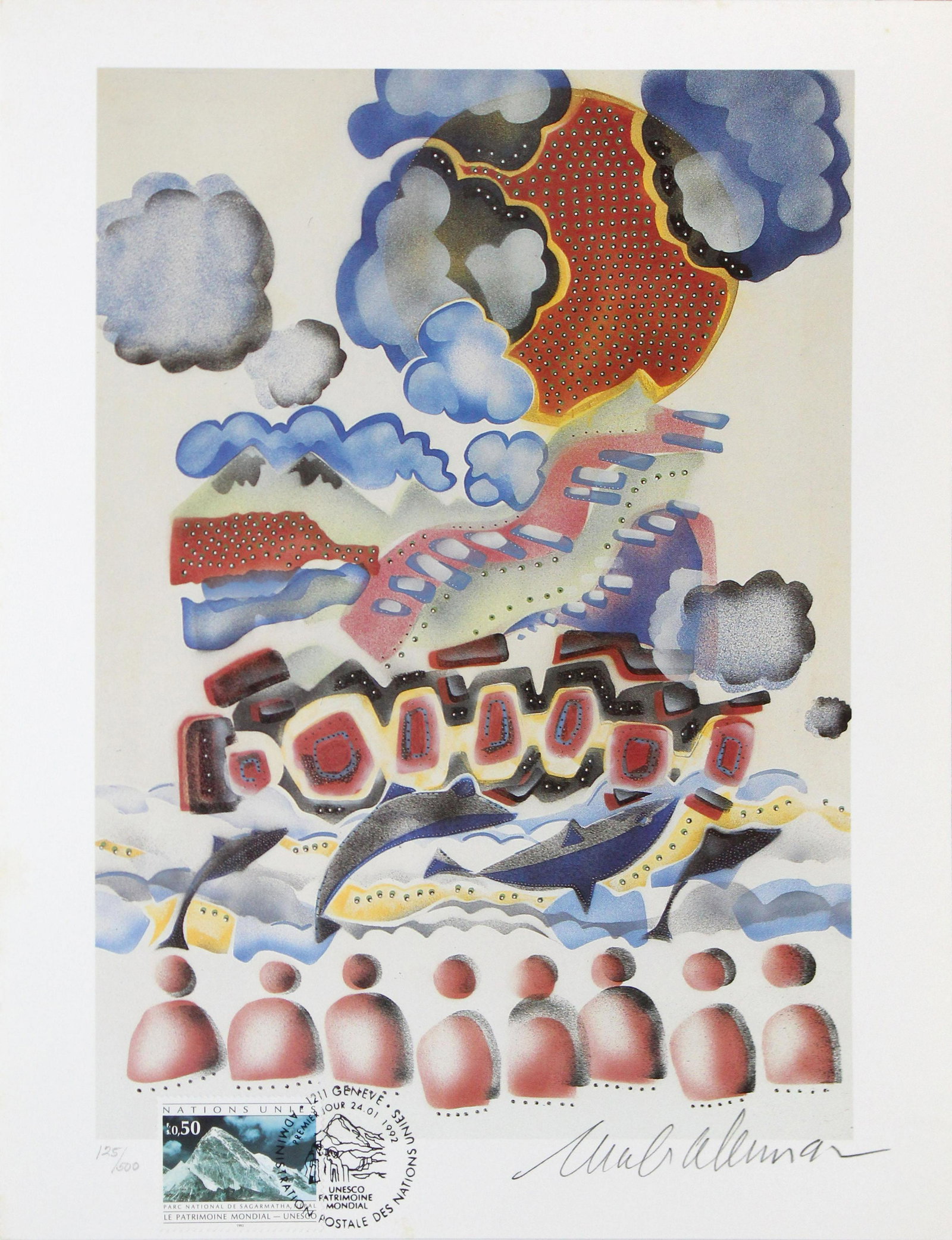 Mark Wiener - Heritage Landscape: Artist: Mark Wiener Title: Heritage Landscape Year: 1992 Dimensions: 8 1/2in. by 11in. Edition: From the rare limited edition of 500 Medium: Original lithograph