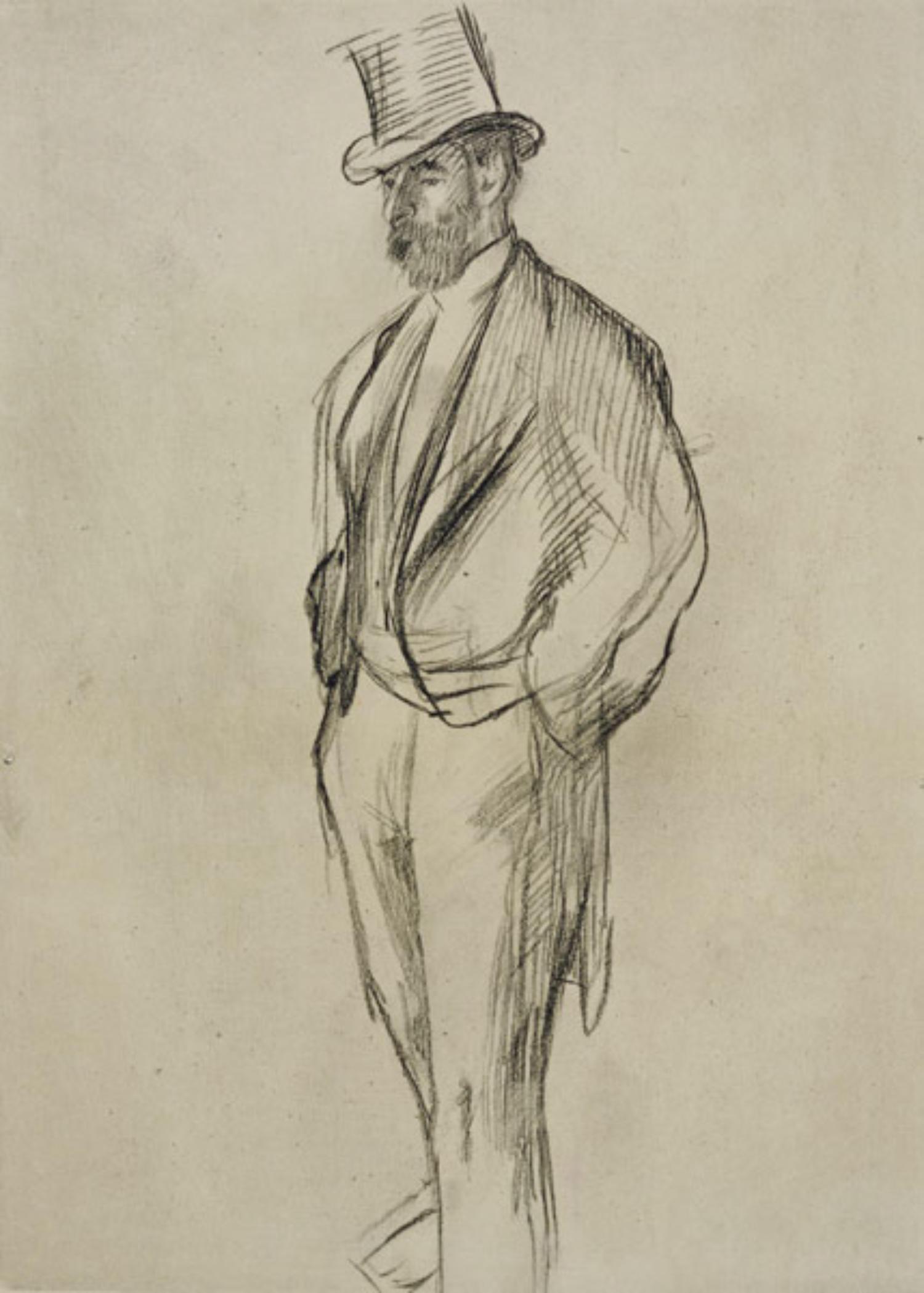 Edgar Degas - Portrait of Ludovic Halevy: Artist: Edgar Degas Title: Portrait of Ludovic Halevy Year: 1877 Dimensions: 9.5in. by 12.5in. Edition: From the rare limited edition Publisher: Auguste Blaizot