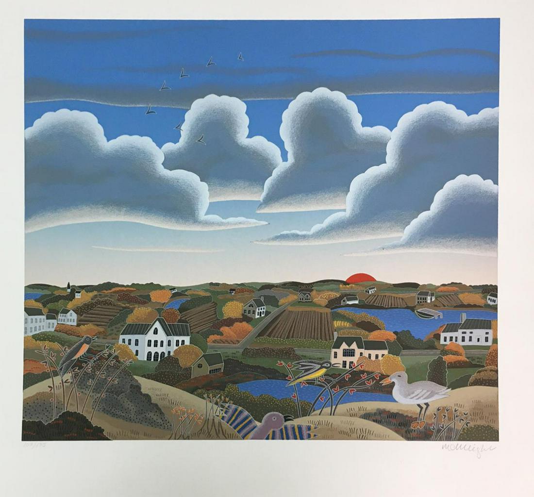 Thomas McKnight - Wainscott: Artist: Thomas McKnight Title: Wainscott Year: 1997 Dimensions: 23in. by 21in. Edition: From the rare limited edition of 175 Medium: Original serigraph in color