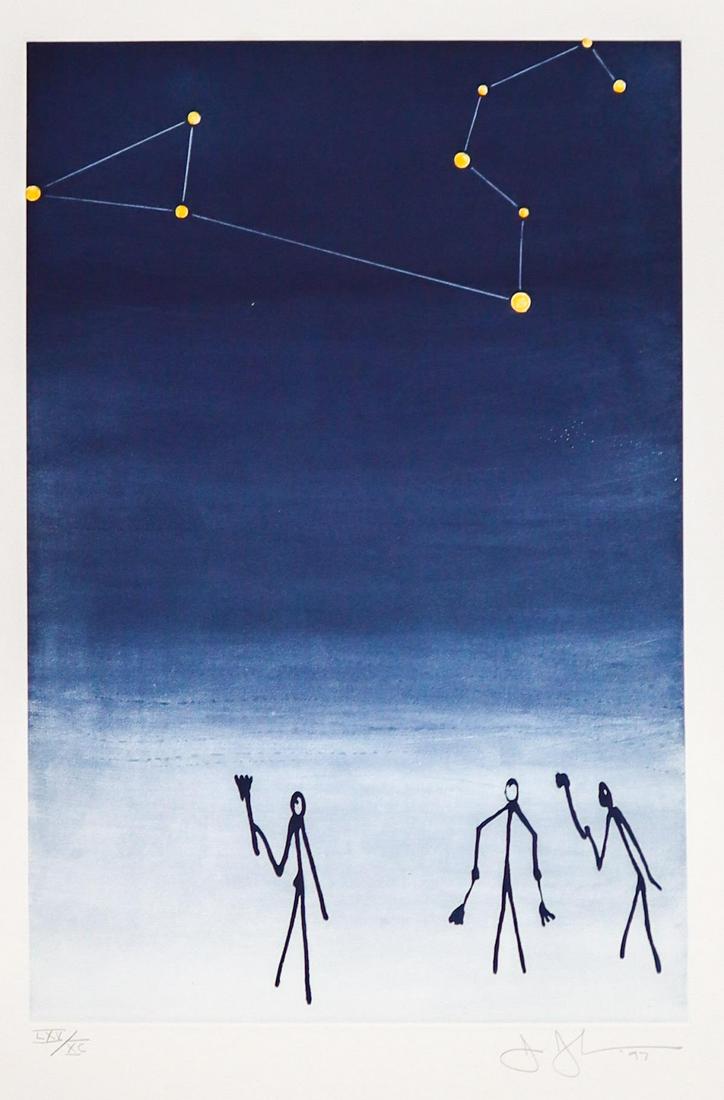 Jasper Johns - Comprised for Leo: Artist: Jasper Johns Title: Comprised for Leo Year: 1997 Dimensions: 37in. by 27in. Edition: From the rare limited Artist Proof edition of XC Publisher: Jean-Ch