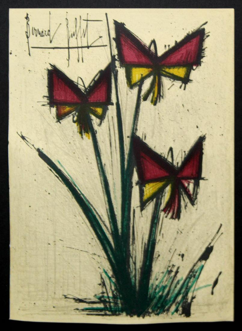 Bernard Buffet - Pensees (Red and Yellow Flowers) (1 of 3)
