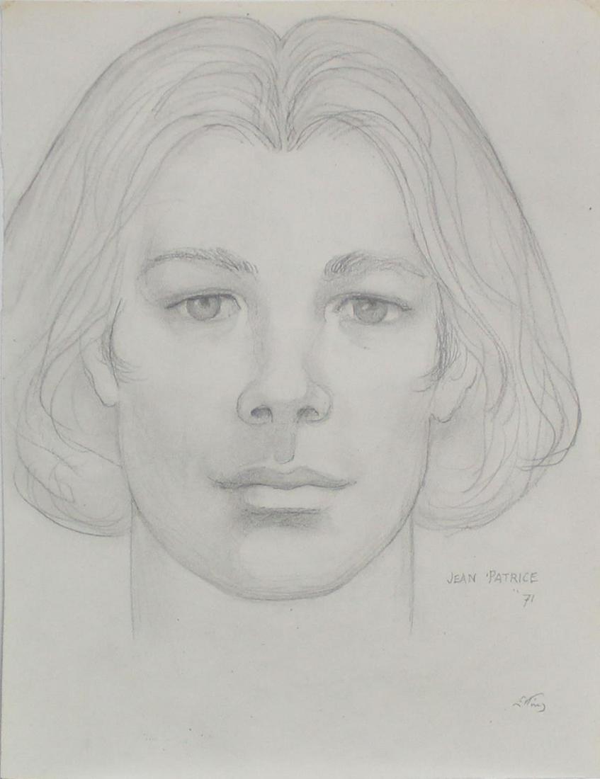 Emlen Etting - Jean Patrice: Artist: Emlen Etting Title: Jean Patrice Year: 1971 Dimensions: 7 1/2in. by 10in. Edition: Unique One of a Kind Artwork Suite: Heads of Boys Medium:<