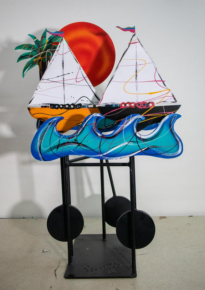 Frederick Prescott - Sail Boats Kinetic Sculpture (1 of 4)