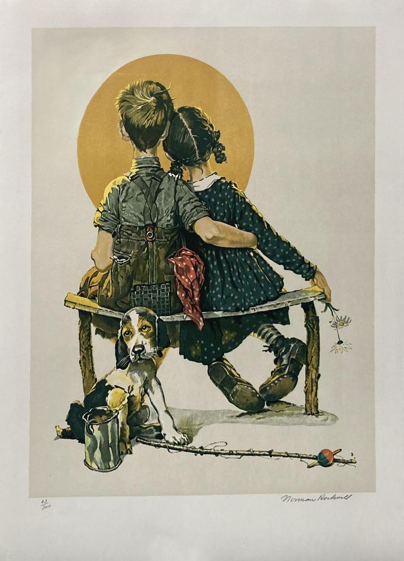 Norman Rockwell - Young Spooners (1 of 1)