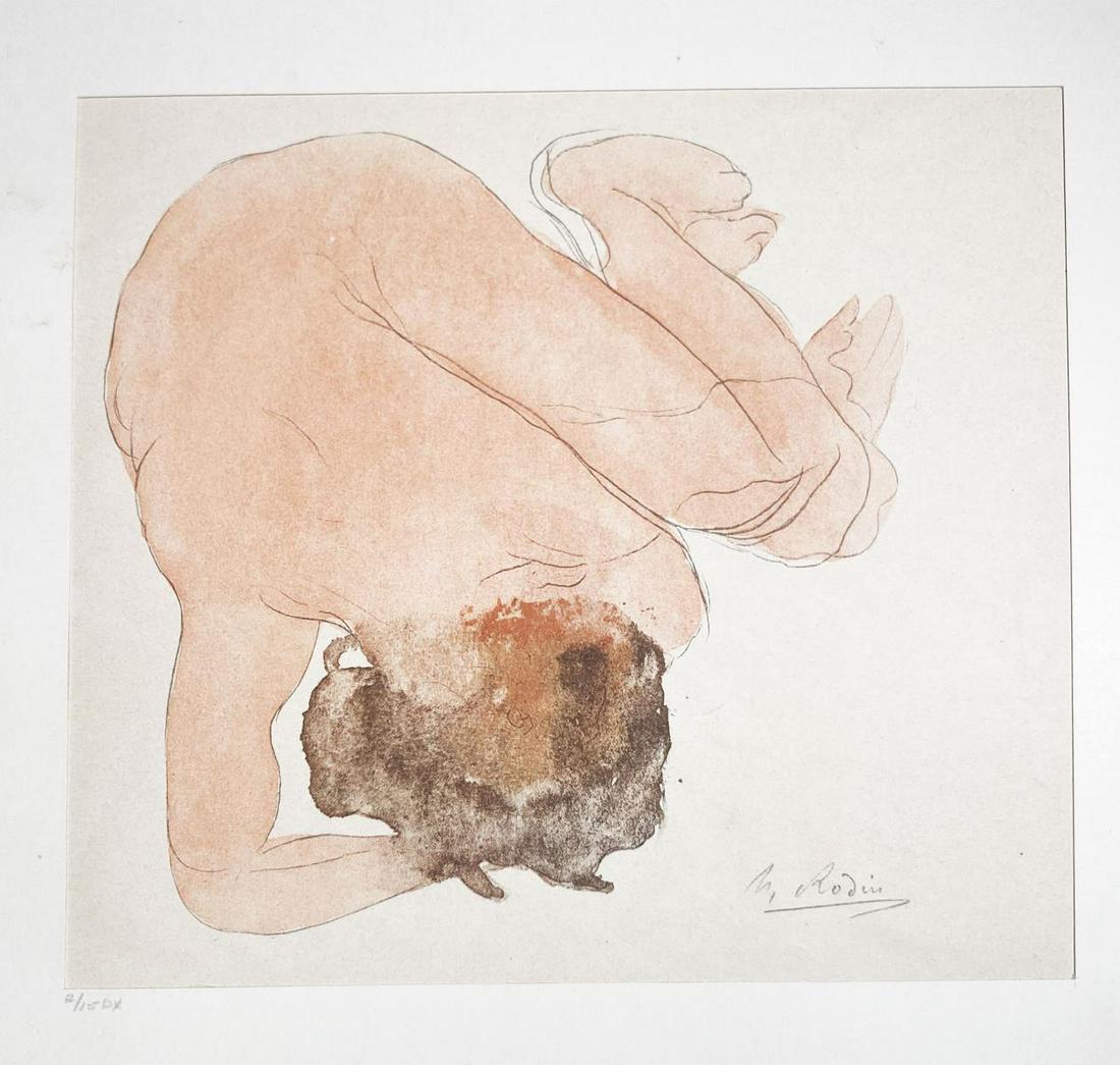 Auguste Rodin - Deluxe Aquarelle XXIII: Artist: Auguste Rodin Title: Deluxe Aquarelle XXIII Dimensions: 21in. by 16in. Edition: From the very rare limited deluxe edition of 15 Publisher: Editions Georg Su