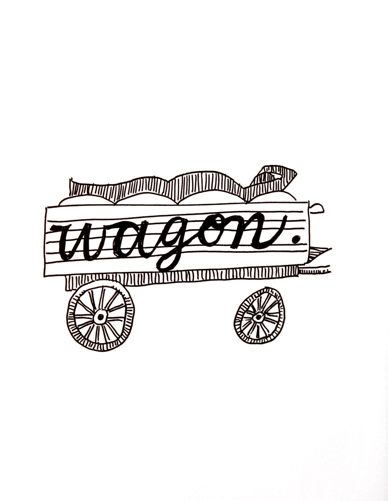 Man Ray - Wagon: Artist: Man Ray Title: Wagon Year: 1948 Dimensions: 15in. by 11.25in. Edition: From the limited edition of 150 Publisher: Editions Pierre Belfond Paris