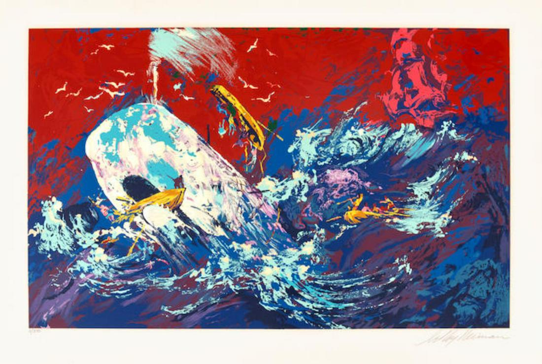 Leroy Neiman - Moby Dick I: Artist: Leroy Neiman Title: Moby Dick I Year: 1977 Dimensions: 36in. by 25in. Edition: Number 3 from the Limited Edition of 300 Suite: Moby Dick Medi