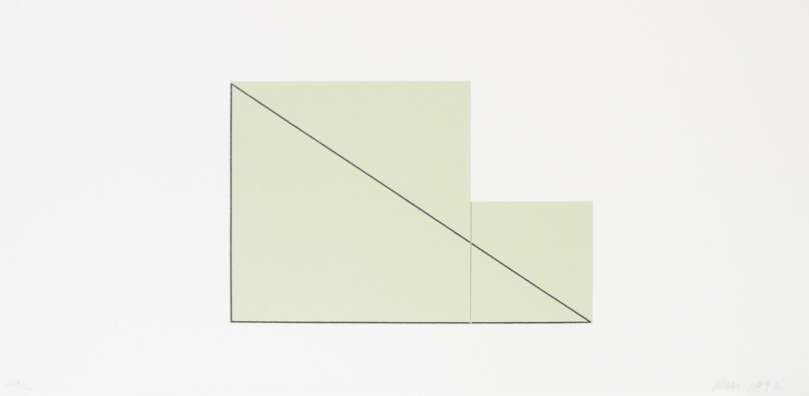 Robert Mangold - Untitled from "A Book of Silk Screen: Artist: Robert Mangold Title: Untitled from "A Book of Silk Screen Prints" Year: 1992 Dimensions: 24in. by 11.5in. Edition: From the limited edition of 300 Publish