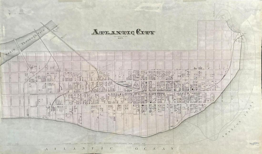 Original Map of Atlantic City 1887 (1 of 1)