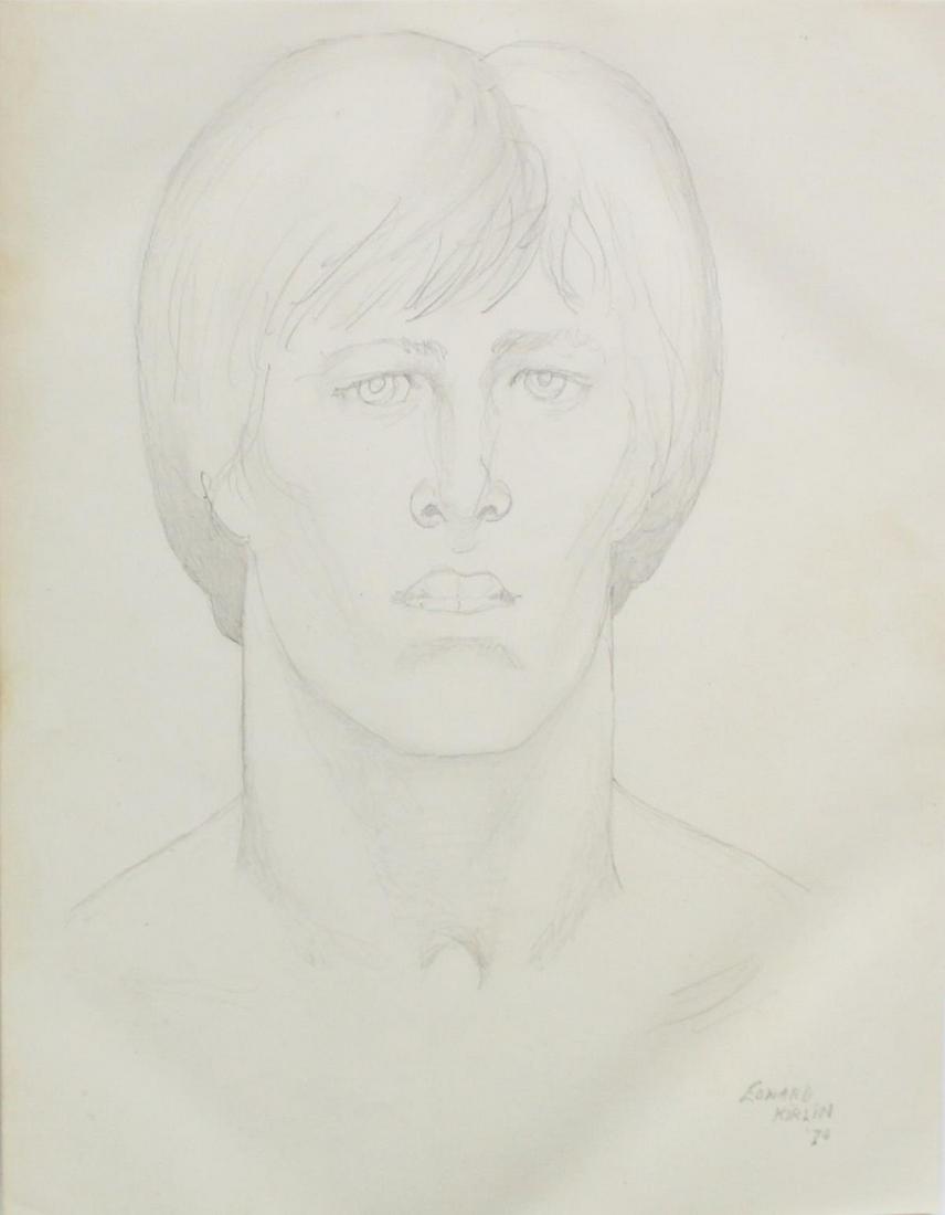 Emlen Etting - Edward Kirlin: Artist: Emlen Etting Title: Edward Kirlin Year: 1974 Dimensions: 9 3/4in. by 12 1/2in. Edition: Unique One of a Kind Artwork Suite: Heads of Boys Med