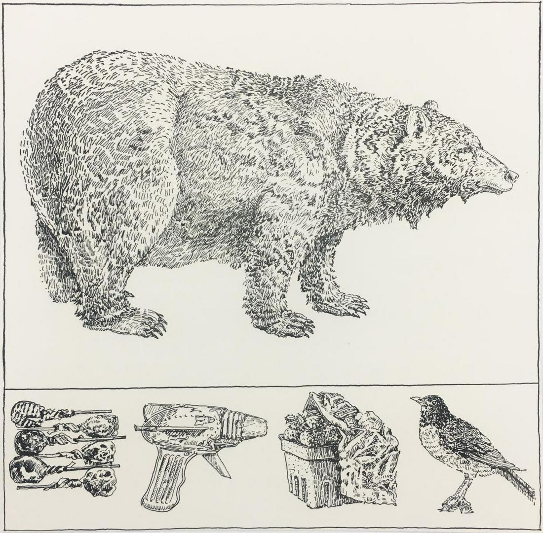 Don Nice - Bear with Predella: Artist: Don Nice Title: Bear with Predella Year: 1976 Dimensions: 8in. by 8in. Edition: Numbered en Verso from the Rare Limited Edition of 1000 Publisher: Paras
