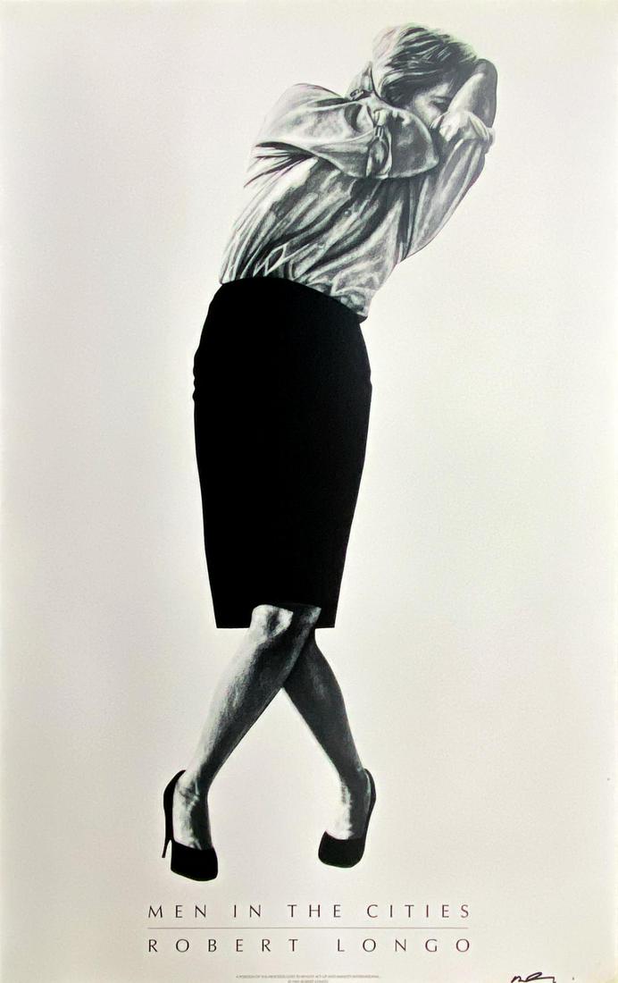 Robert Longo - Cindy from Men in the Cities: Artist: Robert Longo Title: Cindy Year: 1991 Dimensions: 20in. by 39 1/2in. Notes: Benefited Act Up and Amnesty international Medium: Offset Lithograph on Pape