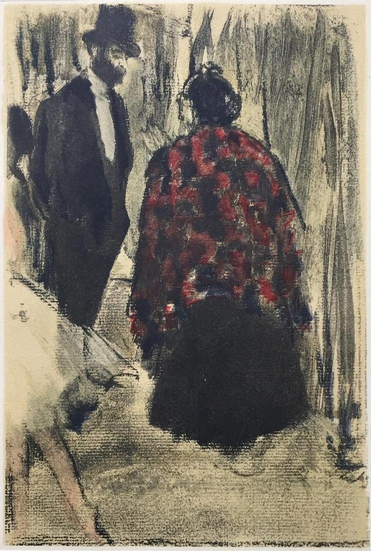 Edgar Degas (After) - Untitled from Famille Cardinal: Artist: Edgar Degas (After) Title: Untitled from Famille Cardinal Year: 1948 Dimensions: 9in. by 12 1/4in. Edition: From the Rare Limited Edition of 500 Publisher:<