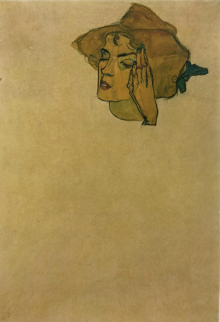 Egon Schiele (After) - Study for a portrait of a lady: Artist: Egon Schiele (After) Title: Study for a portrait of a lady Year: 1982 Dimensions: 16 1/4in. by 12in. Publisher: Mazzotta 1982 Suite: Erotic Drawings