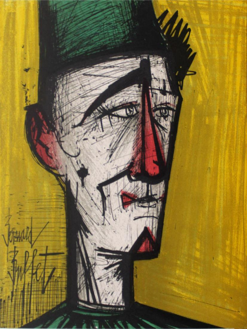 Bernard Buffet - Clown on Yellow Background (1 of 2)