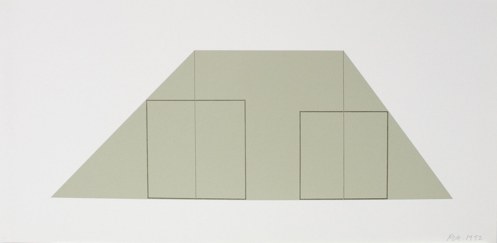Robert Mangold - Untitled from "A Book of Silk Screen: Artist: Robert Mangold Title: Untitled from "A Book of Silk Screen Prints" Year: 1992 Dimensions: 24in. by 11.5in. Edition: From the limited edition of 300 Publishe
