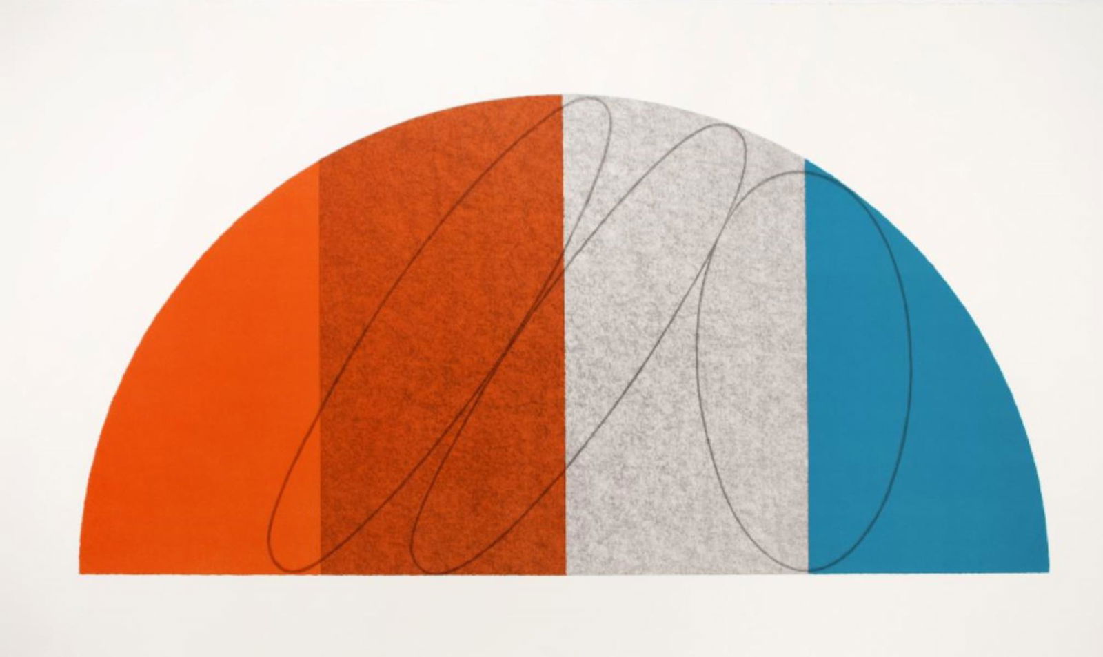 Robert Mangold - Semi Circle II: Artist: Robert Mangold Title: Semi Circle II Year: 1995 Dimensions: 24in. by 11.5in. Edition: From the Limited Workshop Edition of 2 Medium: Original Lithograph